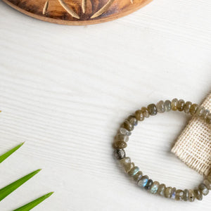 Original Labradorite Bracelet For Stress, Anxiety, Pain And Negative Energy - EarthBased 