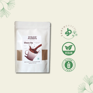 Choco Sip (Drinking chocolate powder) | Chocolate Drink | Non-Alkalized | Vegan & Gluten-Free | No Preservatives/Flavors/colors | Single Origin | Jaggery Sweetened by Anuttama - EarthBased 