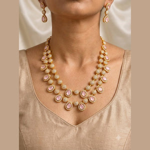 Pink Layered Necklace Set - view 3