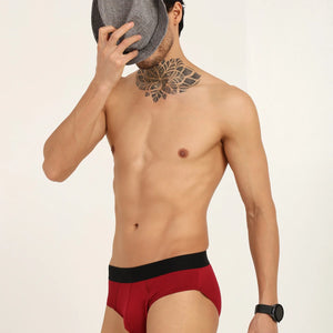 Bamboo Men’s Frenchie Fit Underwear (Pack of 2) | Maroon + Navy - EarthBased 
