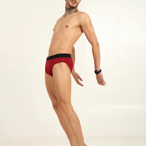 Bamboo Men’s Frenchie Fit Underwear (Pack of 2) | Maroon + Navy - EarthBased 