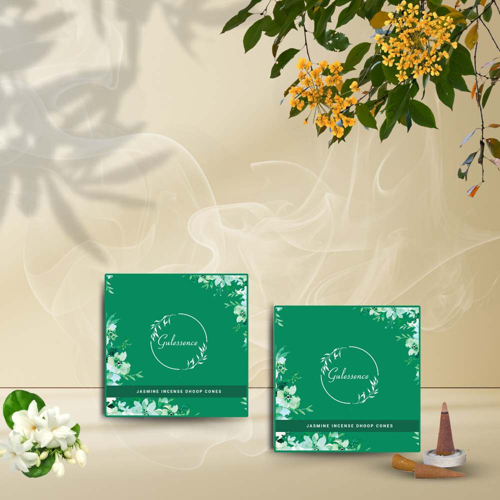 Jasmine Dhoop Cones | Made from Temple Flower | Gulessence - EarthBased 