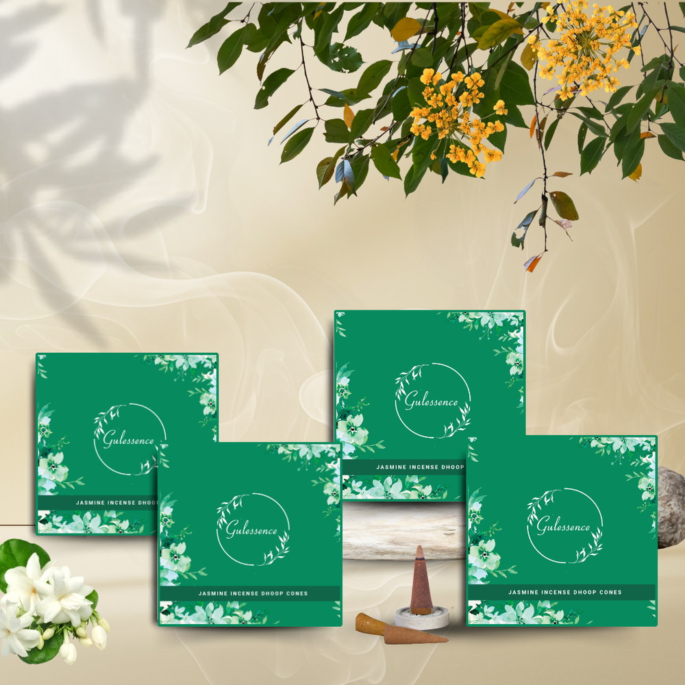 Jasmine Dhoop Cones | Made from Temple Flower | Gulessence - EarthBased 