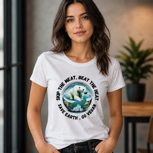 Skip the meat, beat the heat - T-shirt — Earthbased, view 2