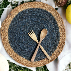 Jute Placemats set of 2 (blue) - EarthBased 