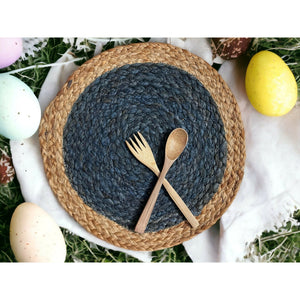 Jute Placemats set of 2 (blue) - EarthBased 