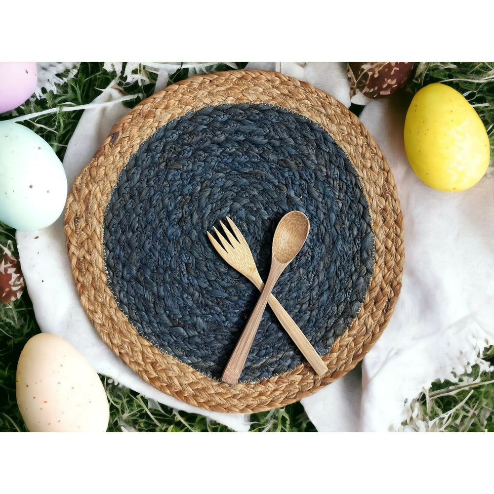 Jute Placemats set of 2 (blue) - EarthBased 