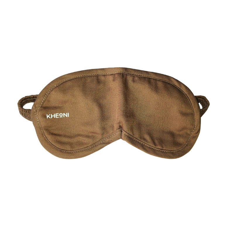 Kheoni brown organic cotton sleep eye mask