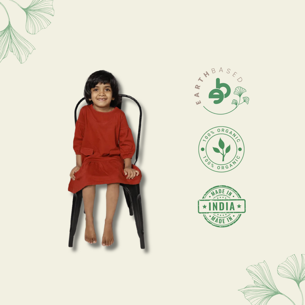 Cuff sleeve frock with flap pockets - EarthBased 