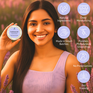 Solid Conditioner Bar for Dry & Frizzy Hair | Enriched with Shea Butter, Jojoba & Broccoli Seed Oil | - EarthBased 
