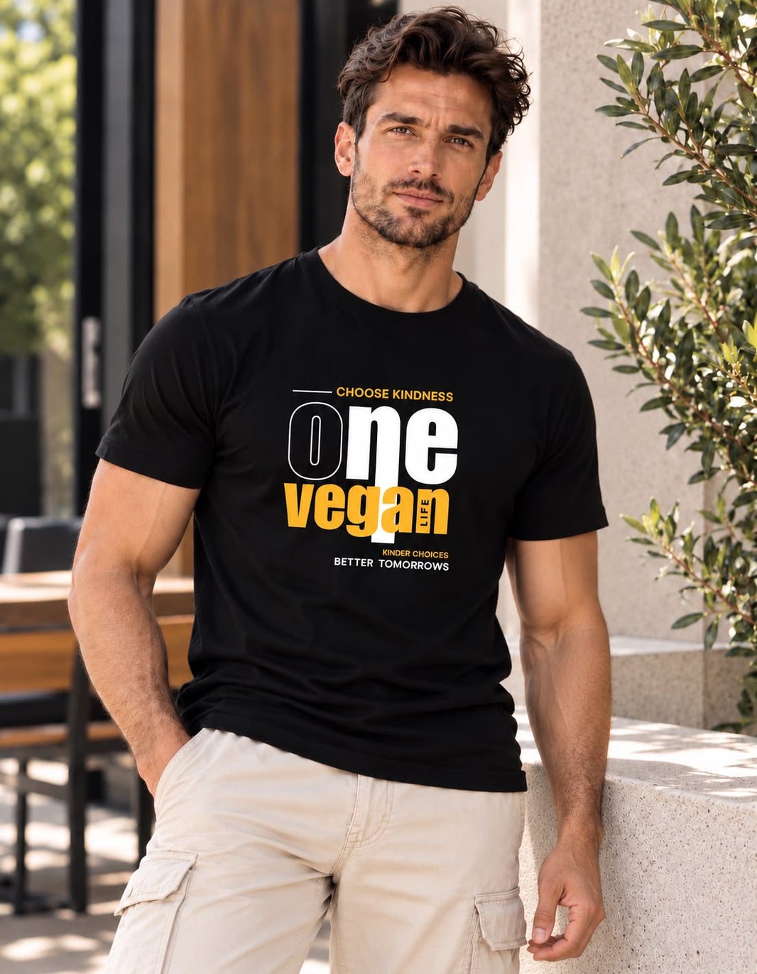 One Sustainable Life Unisex Cotton T-Shirt | Choose Kindness Graphic Tee — Earthbased