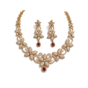 Sparkle Flower Necklace Set - view 4