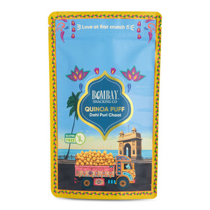 Bombay Snacking Co. The Ultimate Street Food Quinoa Puff Set | Two 4-Pack Variety Boxes | Healthy Dahi Puri & Bombay Chaat Flavours | 4 x 30g | 100% Roasted & Gluten-Free - EarthBased 