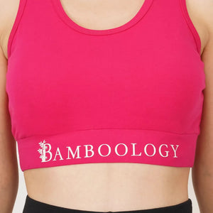 Bamboo Fabric Sports Bra | Non Padded, Non Wired, Seamless and Full Coverage | Bold - EarthBased 