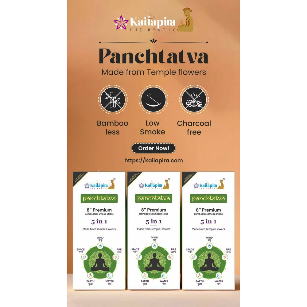 Panchtatva 5 in 1 Element Series | Bamboo-Less Incense Sticks | Pack of 2 - EarthBased 