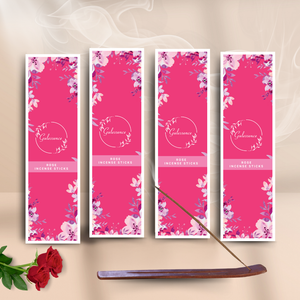 Rose Incense Sticks With Free Incense Holder| Made from Temple Flower | Gulessence - EarthBased 