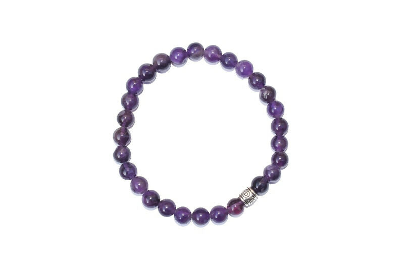 Real Certified Amethyst Stone Healing Bracelet | Powerful Stone For Protection & Inner Cleansing - EarthBased 