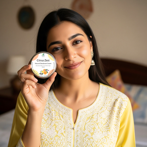 Natural Deodorant Cream| Citrus Zest | Enriched with Shea Butter, Mango Butter, Jojoba & Almond Oil - EarthBased 