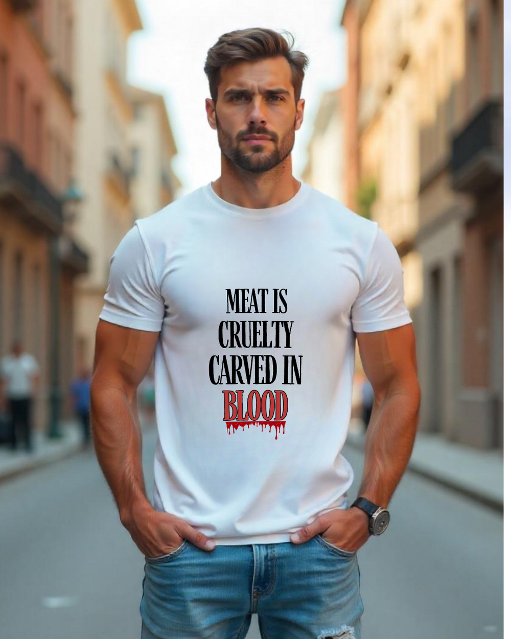 Meat is Cruelty Carved in Blood (Male) — Earthbased