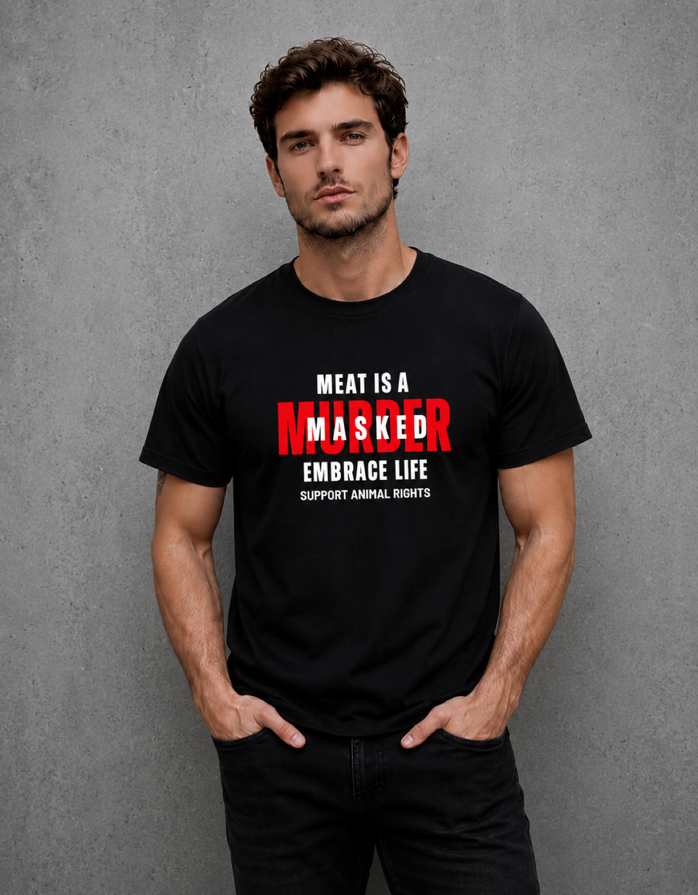 Meat is a masked murder (Unisex) — Earthbased