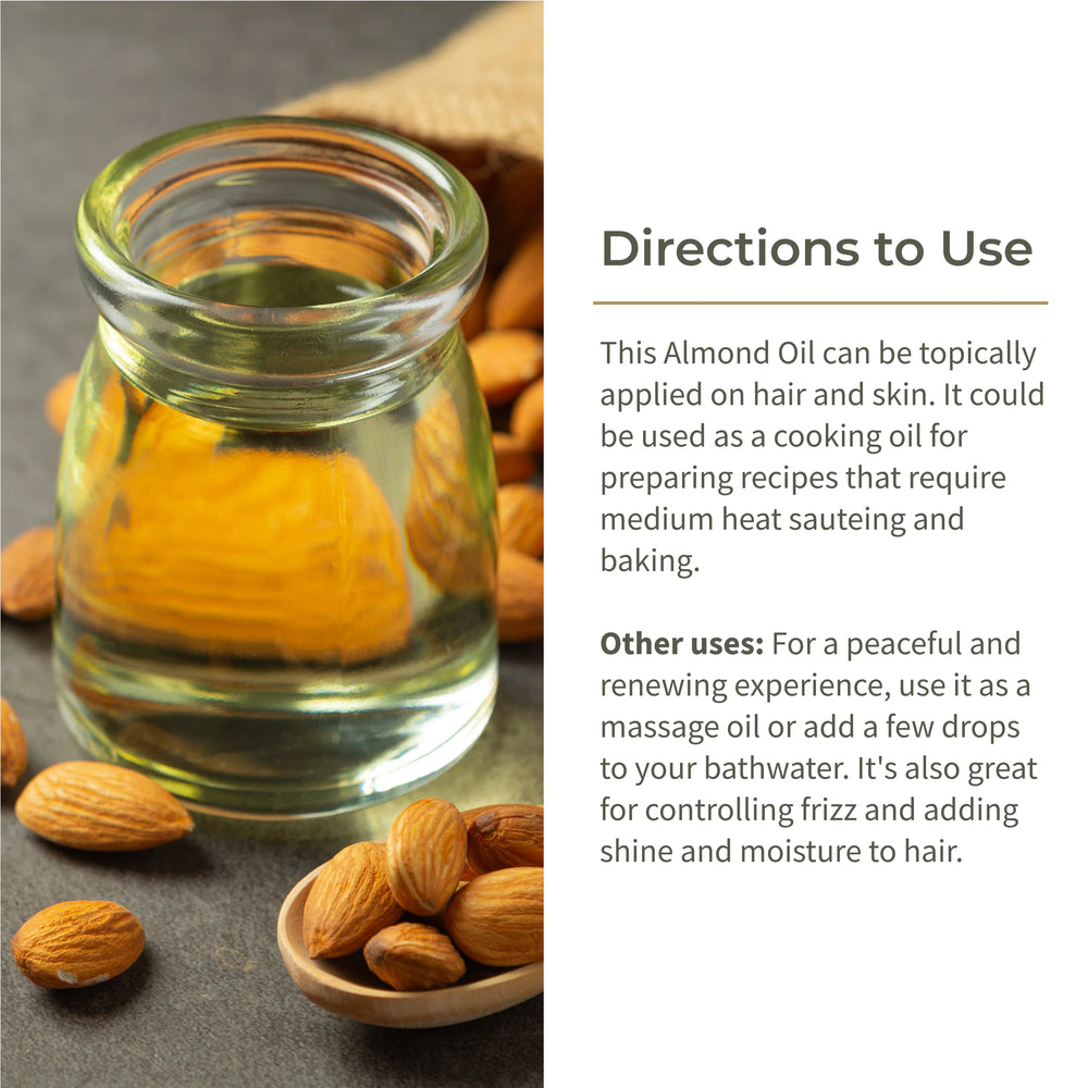 Cold-Pressed Almond Oil (Sweet) | Ecotyl - EarthBased 