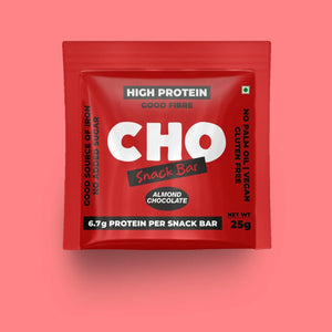 Aaj Pakao - CHO Almond Chocolate Protein Snack Bars | Pack of 6 | Daily Nutrition & Sustained Energy Bars | All Natural, No Added Sugar, No Preservatives | 150g Vegan product - EarthBased 