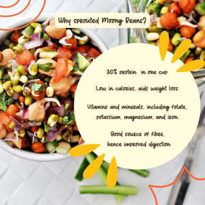 Aaj Pakao - Dehydrated Moong Sprout | Great for Salads, Stir-fries, and Sandwiches | 1 Pack, 200gms - EarthBased 