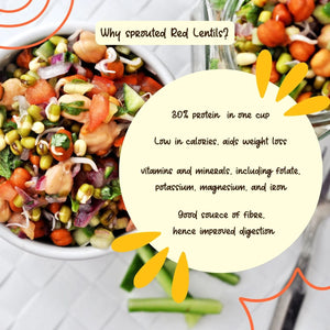 Aaj Pakao | Dehydrated Red Lentil Sprouts, 200g - EarthBased 