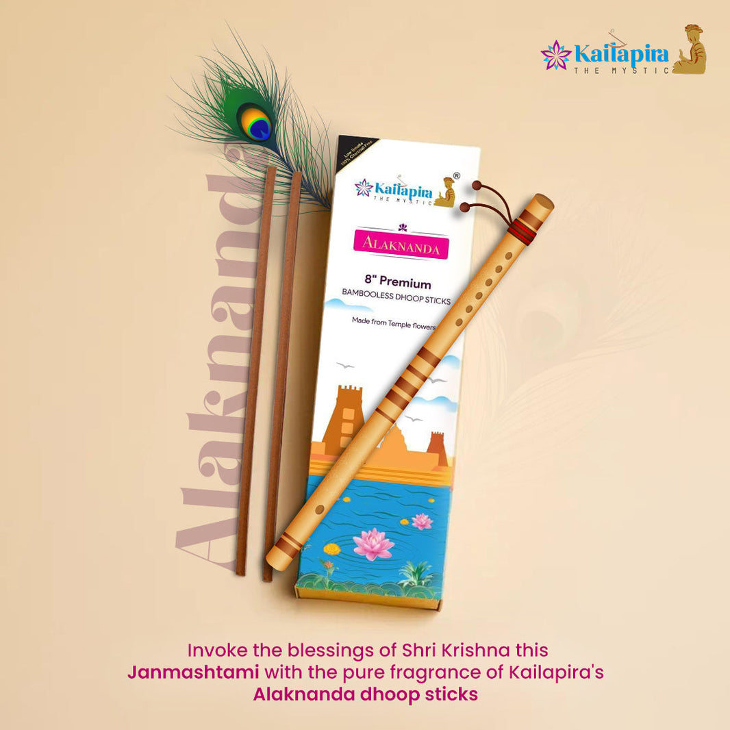 Alaknanda 8″ Premium Dhoop Batti, Incense Sticks (Pack of 20 Sticks) | Pack of 2