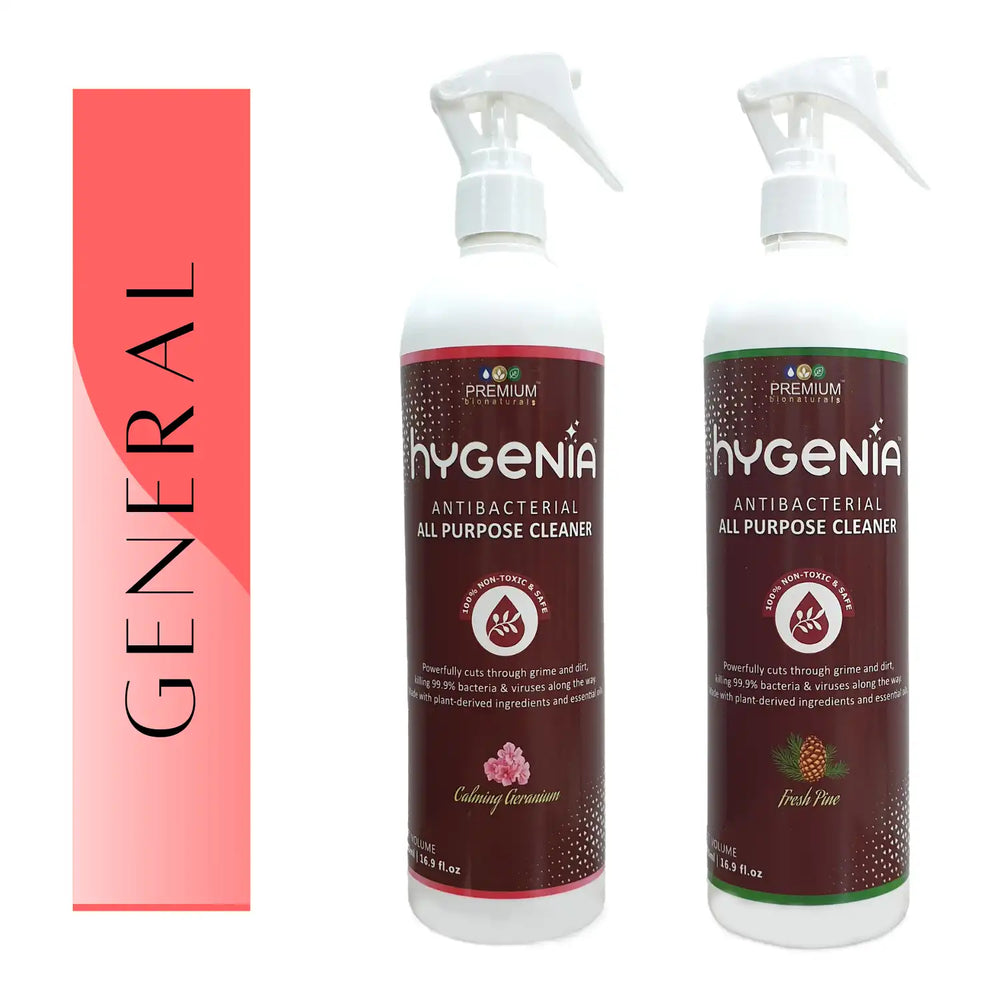 Hygenia Antibacterial All Purpose Cleaner - Zesty Bergamot | Calming Geranium 500ml - EarthBased 