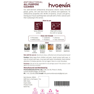 Hygenia Antibacterial All Purpose Cleaner - Zesty Bergamot 500ml - EarthBased 