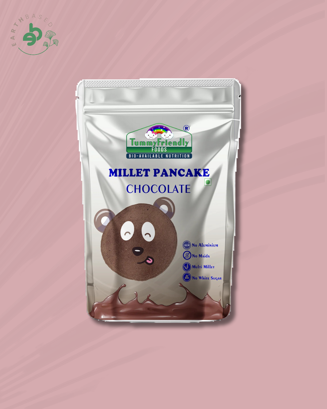 TummyFriendly Foods Aluminium-Free Millet Pancake Mix - Chocolate - 800g - EarthBased 