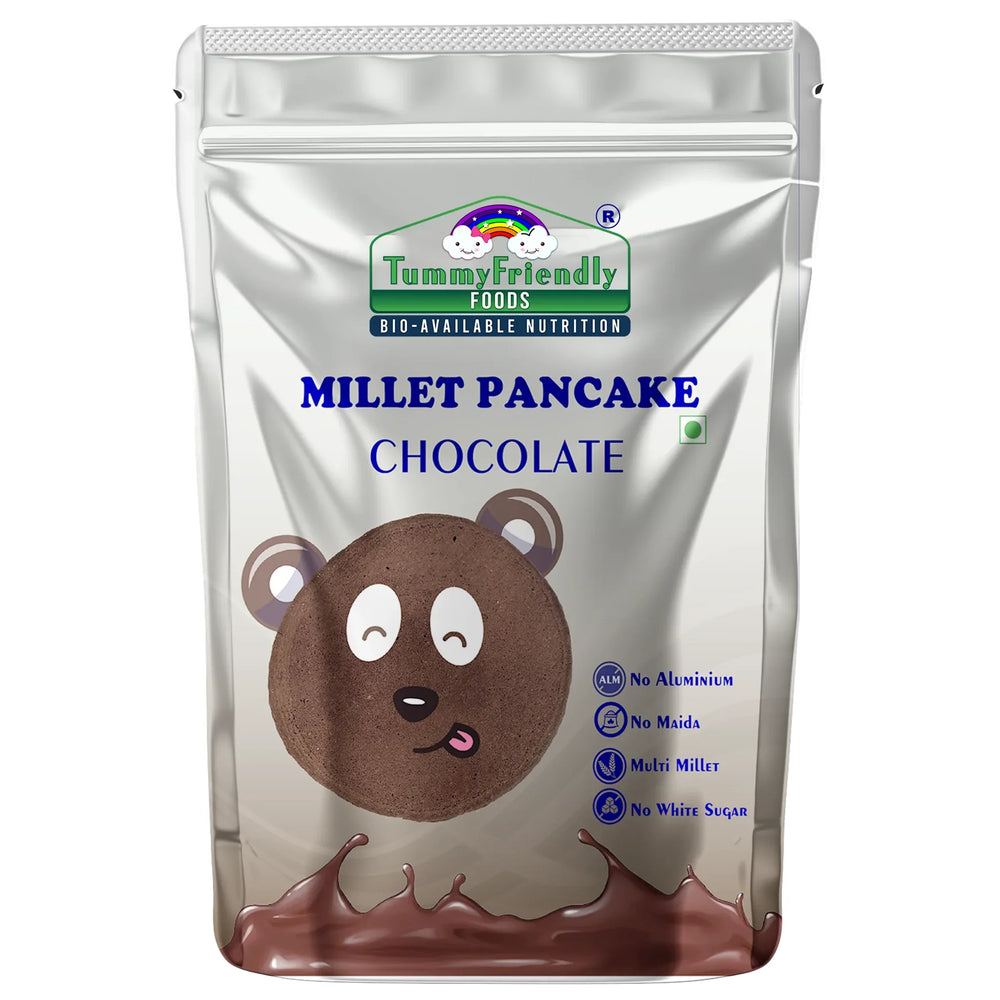 TummyFriendly Foods Aluminium-Free Millet Pancake Mix - Chocolate - 800g - EarthBased 