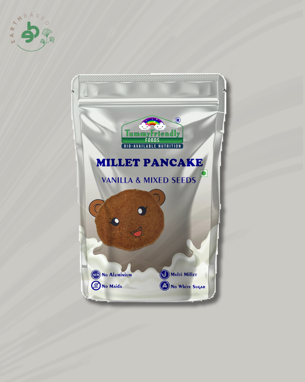 TummyFriendly Foods Aluminium-Free Millet Pancake Mix - Vanilla Mixed Seeds 800 g - EarthBased 