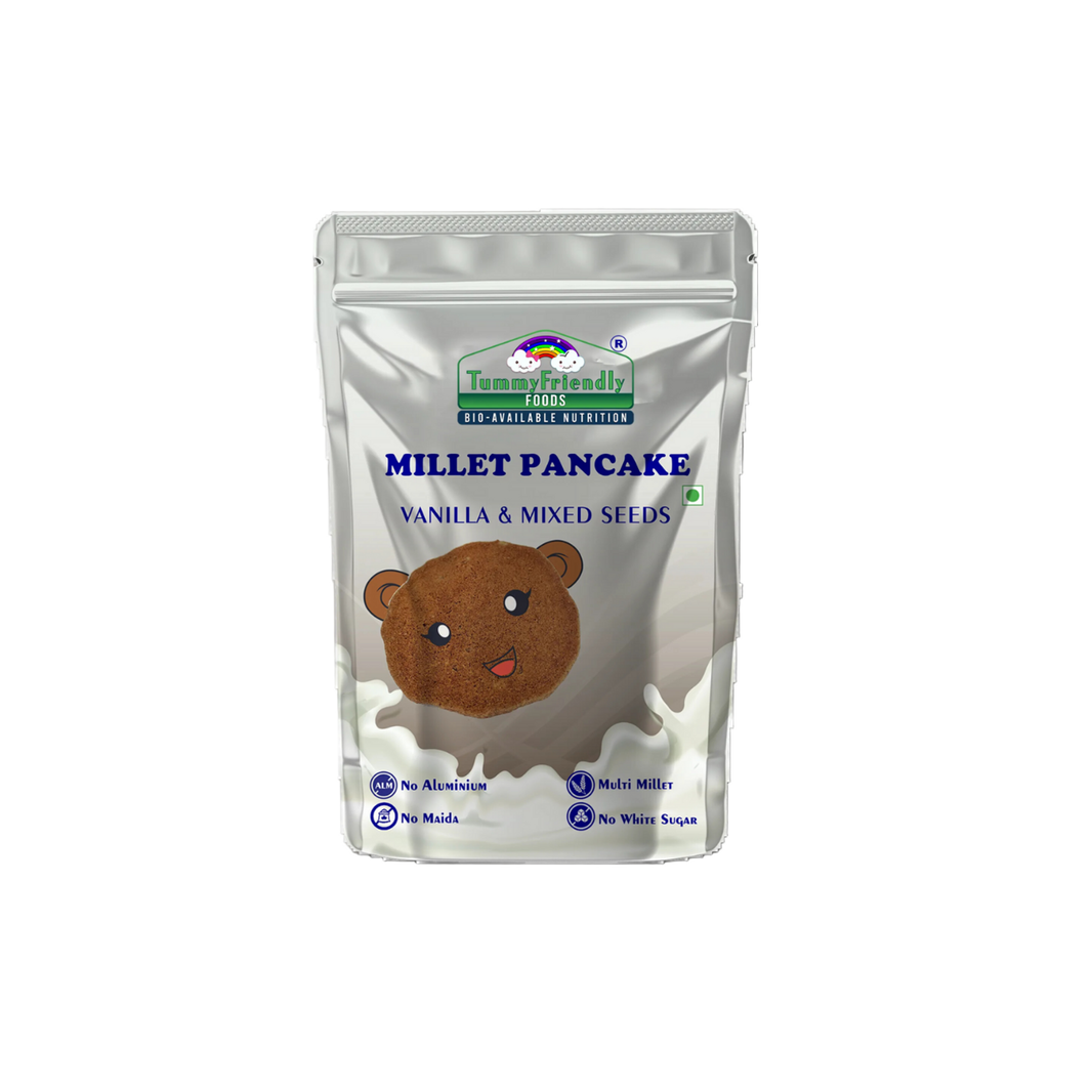 TummyFriendly Foods Aluminium-Free Millet Pancake Mix - Vanilla Mixed Seeds 800 g (Pack of 2) - EarthBased 