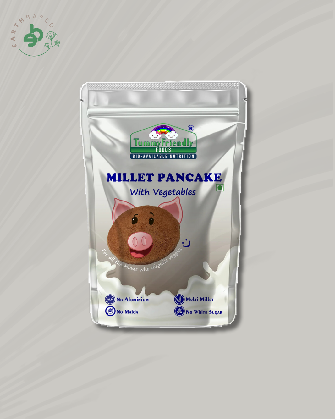 TummyFriendly Foods Aluminium-Free Millet Pancake Mix with Vegetables 800 g - EarthBased 
