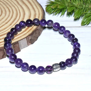 Real Certified Amethyst Stone Healing Bracelet | Powerful Stone For Protection & Inner Cleansing - EarthBased 