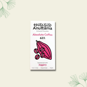 Absolute Coffee | 62% Cocoa | Sweetened with Jaggery | by Anuttama - EarthBased 