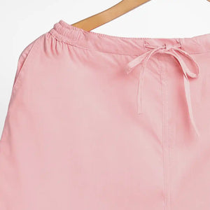 Organic Cotton & Natural Dyed Womens Rose Pink Color Slim Fit Pants by Livbio - EarthBased 