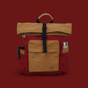Armadillo Backpack - Red & Brown | Clan Earth - EarthBased 