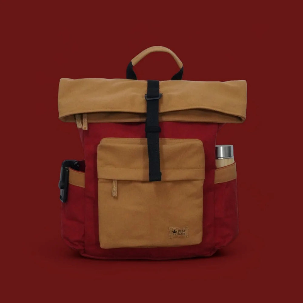 Armadillo Backpack - Red & Brown | Clan Earth - EarthBased 
