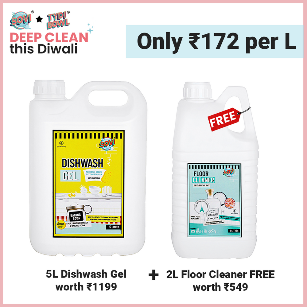 SOVI® Dishwash Liquid Gel 5 Liter | SOVI® Floor Cleaner 2 Liter (₹549) FREE - EarthBased # #
