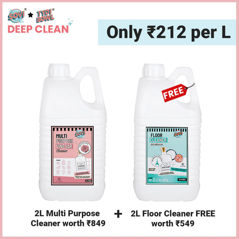 Buy SOVI® Multi-Purpose Vinegar Cleaner 2 Liters & Get SOVI® Floor Cleaner 2 Liters (₹549) FREE - EarthBased # #