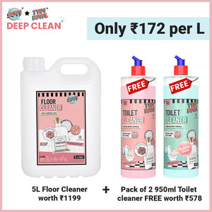 SOVI® Floor Cleaner 5 Liter | TYDIBOWL® Toilet Cleaner (2 x 950 ml) worth ₹578 totally FREE - EarthBased # #