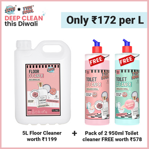 SOVI® Floor Cleaner 5 Liter | TYDIBOWL® Toilet Cleaner (2 x 950 ml) worth ₹578 totally FREE - EarthBased # #