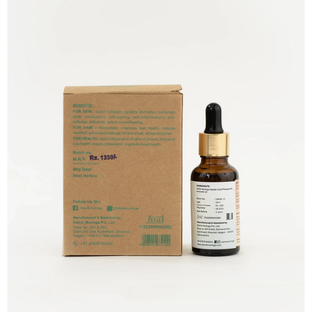 Avo Moringa Oil (30 ml) | Daivik Moringa - EarthBased 