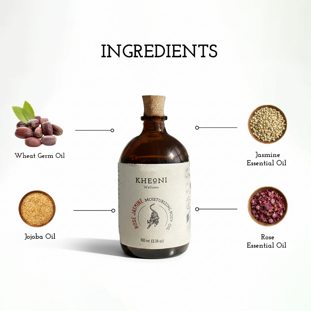 Rose Jasmine Moisturizing Body Oil - EarthBased 