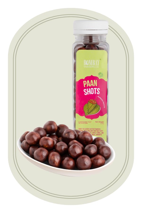 Bombay Snacking Co. Paan Shots (150g) – Natural Mouth Freshener | Traditional Flavor with a Minty Twist. The Ultimate Post-Meal Refreshment | Pack of 2 - EarthBased 