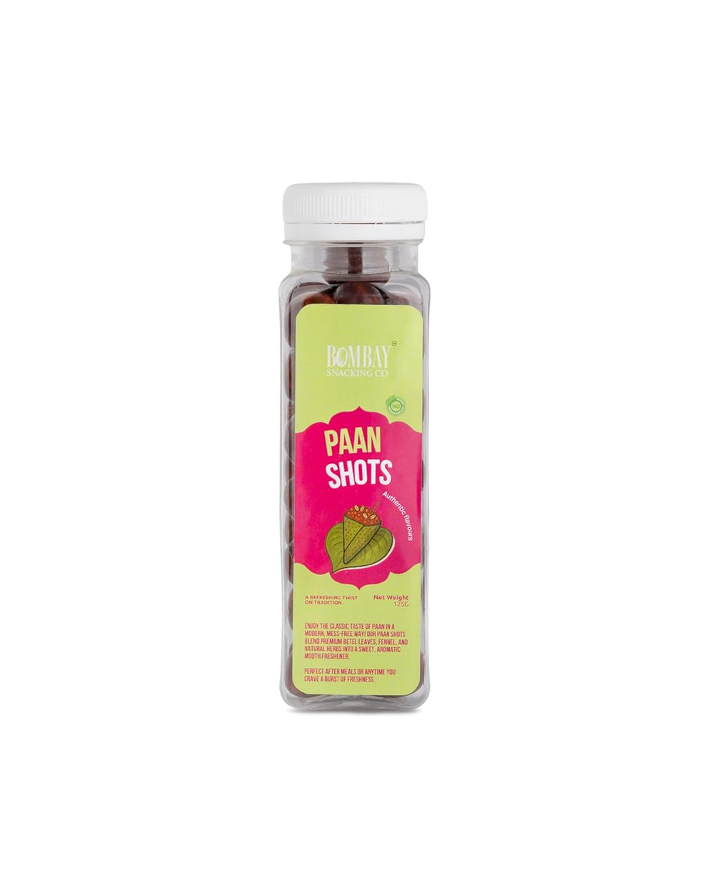 Bombay Snacking Co. Paan Shots (150g) – Natural Mouth Freshener | Traditional Flavor with a Minty Twist. The Ultimate Post-Meal Refreshment | Pack of 2 - EarthBased 