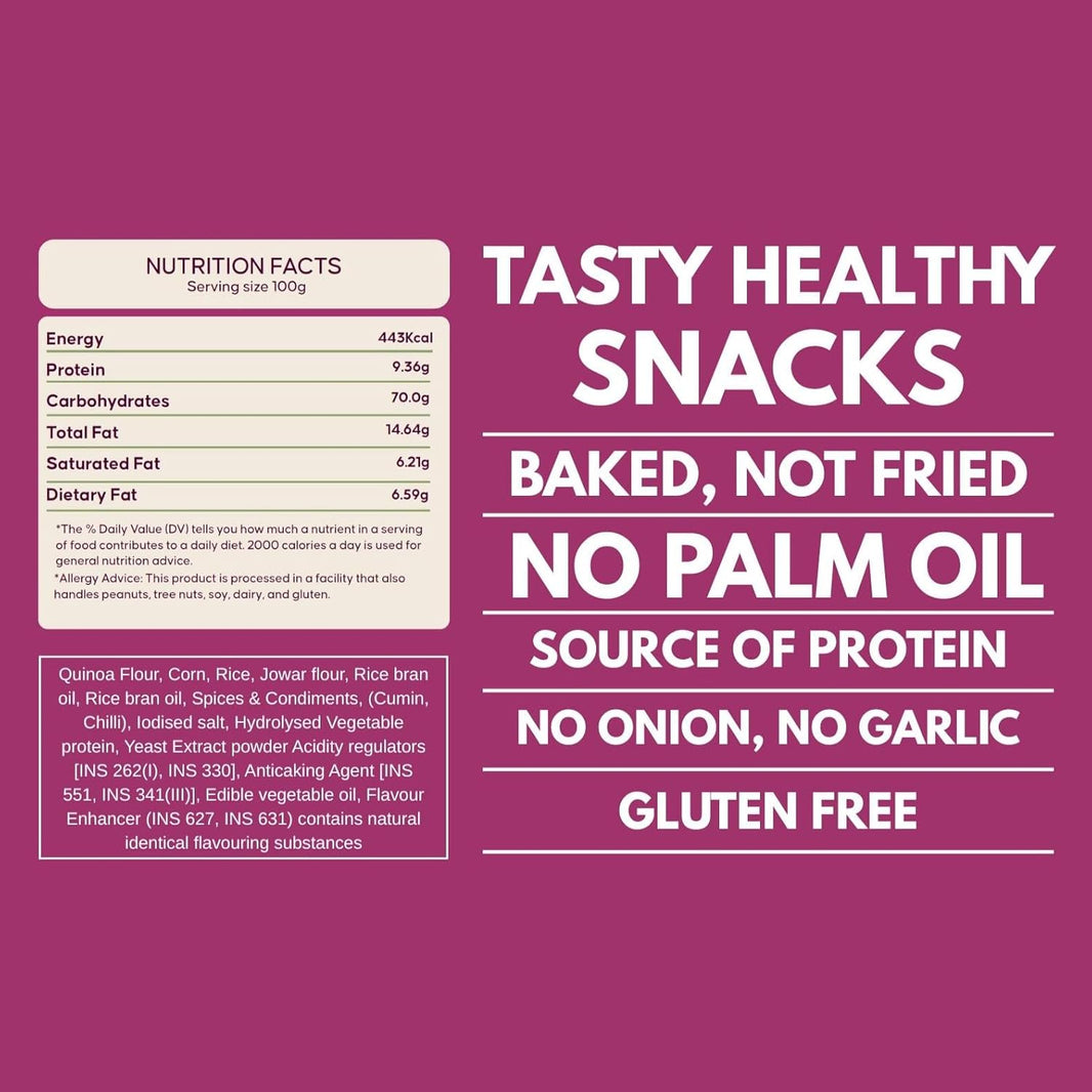 Bombay Snacking Co. Roasted Quinoa Puffs – Bombay Chaat Flavour (Two Packs of 2) | Gluten-Free & High ProteinTangy |   Roasted & Perfectly Spiced